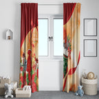 Gang-gang Cockatoo Christmas Australia Window Curtain Aussie Xmas Sock Coquette Bow