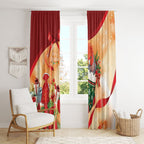 Gang-gang Cockatoo Christmas Australia Window Curtain Aussie Xmas Sock Coquette Bow