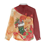 Gang-gang Cockatoo Christmas Australia Women Casual Shirt Aussie Xmas Sock Coquette Bow