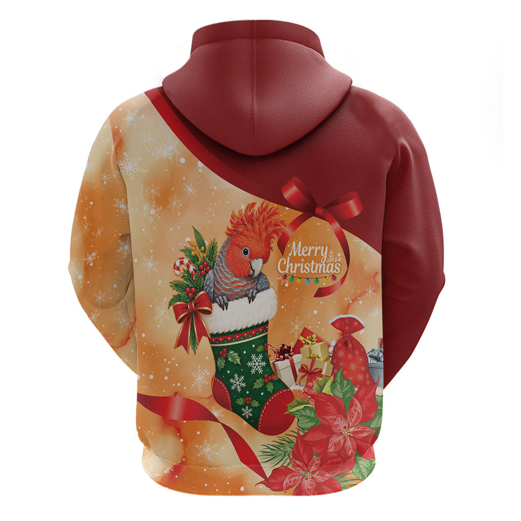 Gang-gang Cockatoo Christmas Australia Zip Hoodie Aussie Xmas Sock Coquette Bow