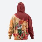 Gang-gang Cockatoo Christmas Australia Zip Hoodie Aussie Xmas Sock Coquette Bow