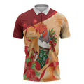 Gang-gang Cockatoo Christmas Australia Zipper Polo Shirt Aussie Xmas Sock Coquette Bow