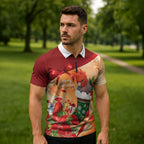 Gang-gang Cockatoo Christmas Australia Zipper Polo Shirt Aussie Xmas Sock Coquette Bow