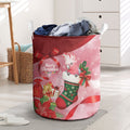 Pink Galah Cockatoo Christmas Australia Laundry Basket Aussie Xmas Sock Coquette Bow