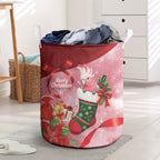 Pink Galah Cockatoo Christmas Australia Laundry Basket Aussie Xmas Sock Coquette Bow