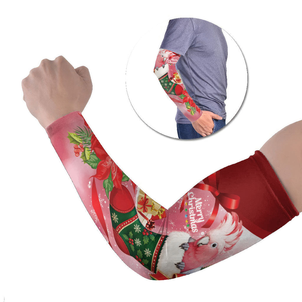 Pink Galah Cockatoo Christmas Australia Arm Sleeves Aussie Xmas Sock Coquette Bow