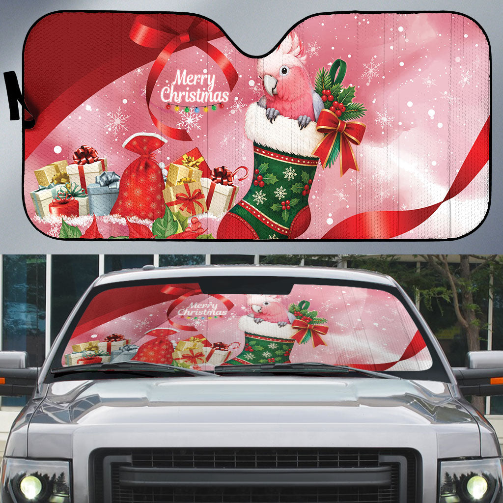 Pink Galah Cockatoo Christmas Australia Auto Sun Shade Aussie Xmas Sock Coquette Bow