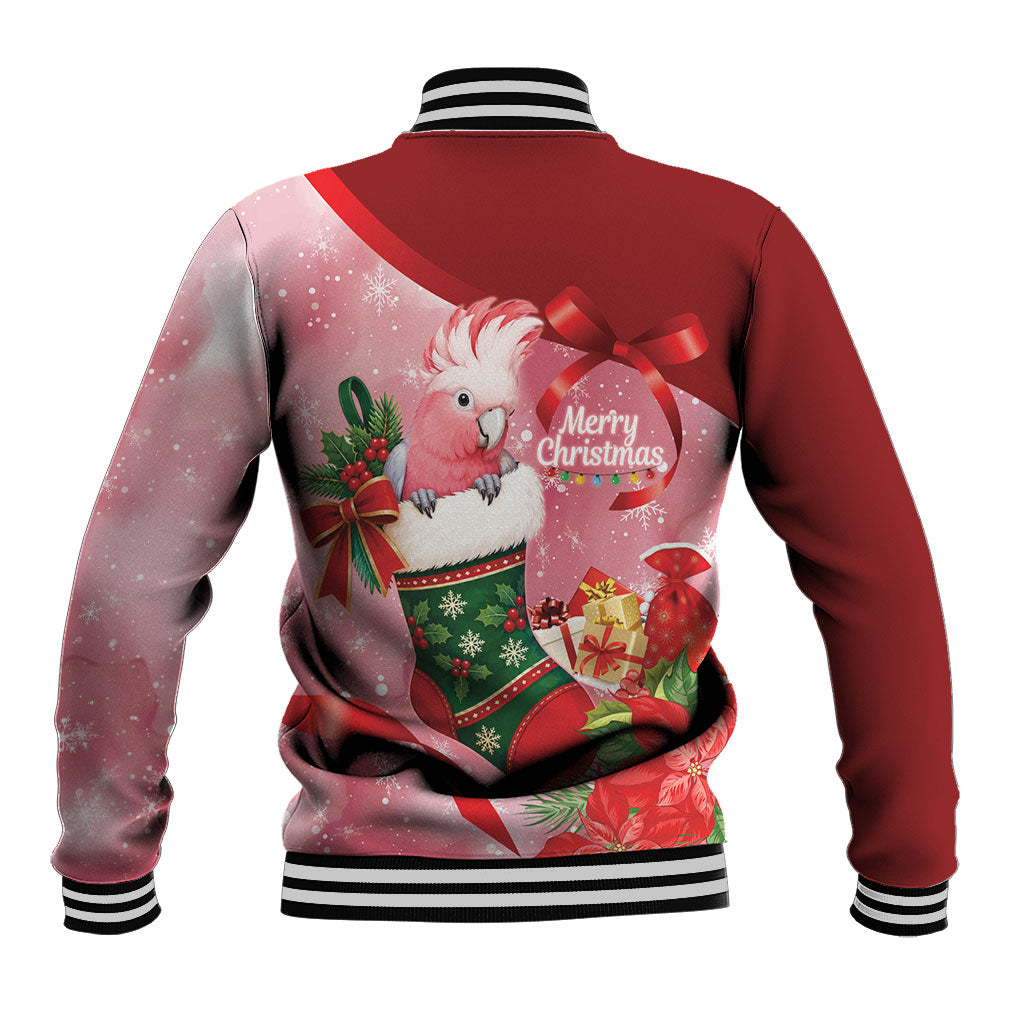 Pink Galah Cockatoo Christmas Australia Baseball Jacket Aussie Xmas Sock Coquette Bow