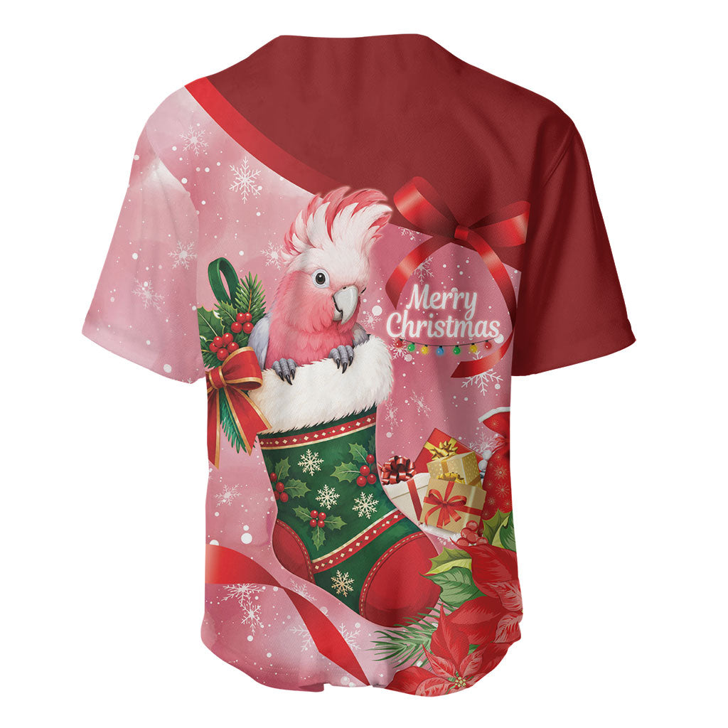 Pink Galah Cockatoo Christmas Australia Baseball Jersey Aussie Xmas Sock Coquette Bow
