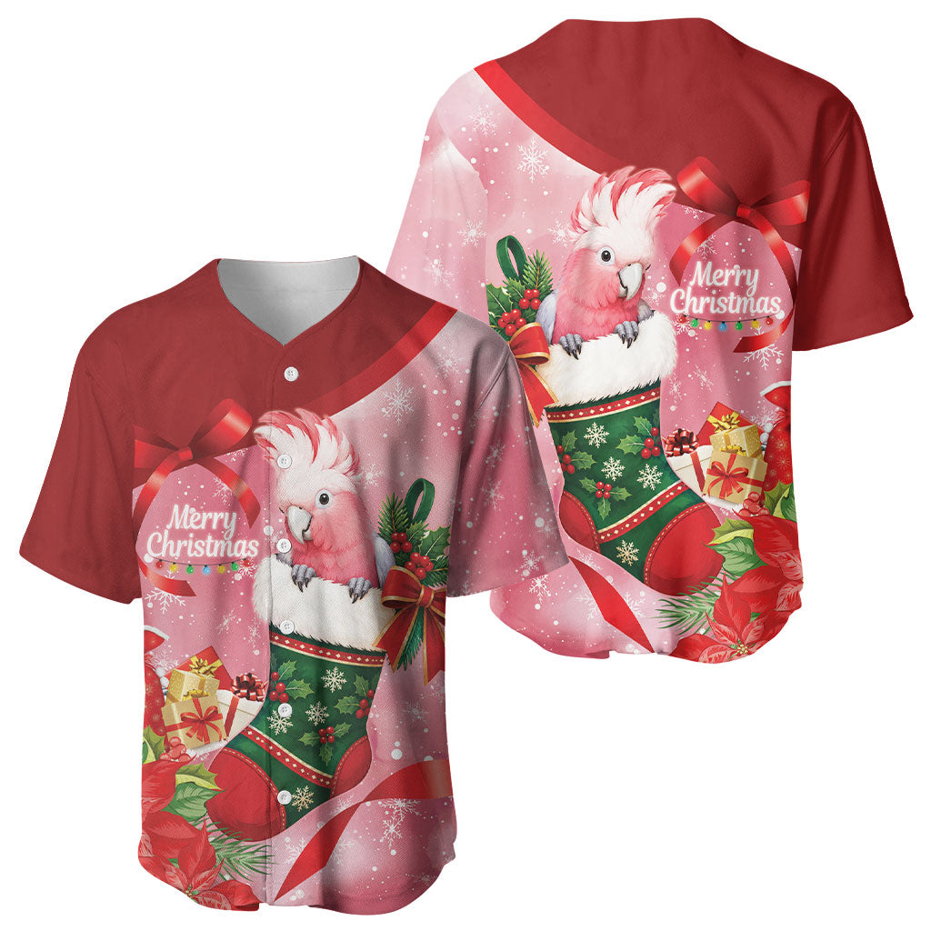 Pink Galah Cockatoo Christmas Australia Baseball Jersey Aussie Xmas Sock Coquette Bow