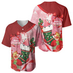 Pink Galah Cockatoo Christmas Australia Baseball Jersey Aussie Xmas Sock Coquette Bow