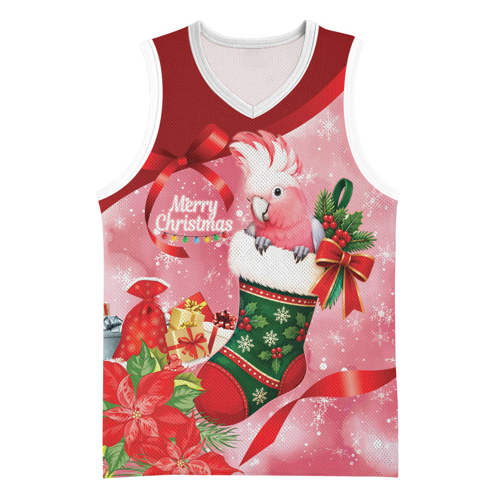 Pink Galah Cockatoo Christmas Australia Basketball Jersey Aussie Xmas Sock Coquette Bow