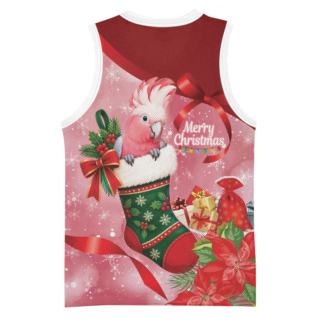 Pink Galah Cockatoo Christmas Australia Basketball Jersey Aussie Xmas Sock Coquette Bow