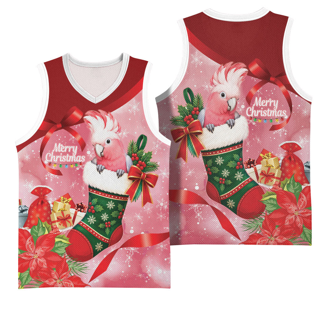 Pink Galah Cockatoo Christmas Australia Basketball Jersey Aussie Xmas Sock Coquette Bow