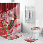 Pink Galah Cockatoo Christmas Australia Bathroom Set Aussie Xmas Sock Coquette Bow