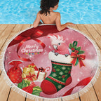 Pink Galah Cockatoo Christmas Australia Beach Blanket Aussie Xmas Sock Coquette Bow