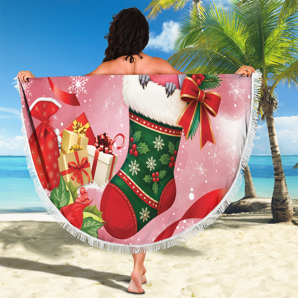 Pink Galah Cockatoo Christmas Australia Beach Blanket Aussie Xmas Sock Coquette Bow