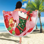 Pink Galah Cockatoo Christmas Australia Beach Blanket Aussie Xmas Sock Coquette Bow
