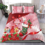 Pink Galah Cockatoo Christmas Australia Bedding Set Aussie Xmas Sock Coquette Bow