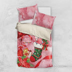 Pink Galah Cockatoo Christmas Australia Bedding Set Aussie Xmas Sock Coquette Bow