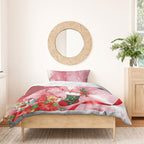 Pink Galah Cockatoo Christmas Australia Bedding Set Aussie Xmas Sock Coquette Bow
