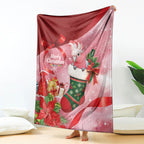 Pink Galah Cockatoo Christmas Australia Blanket Aussie Xmas Sock Coquette Bow
