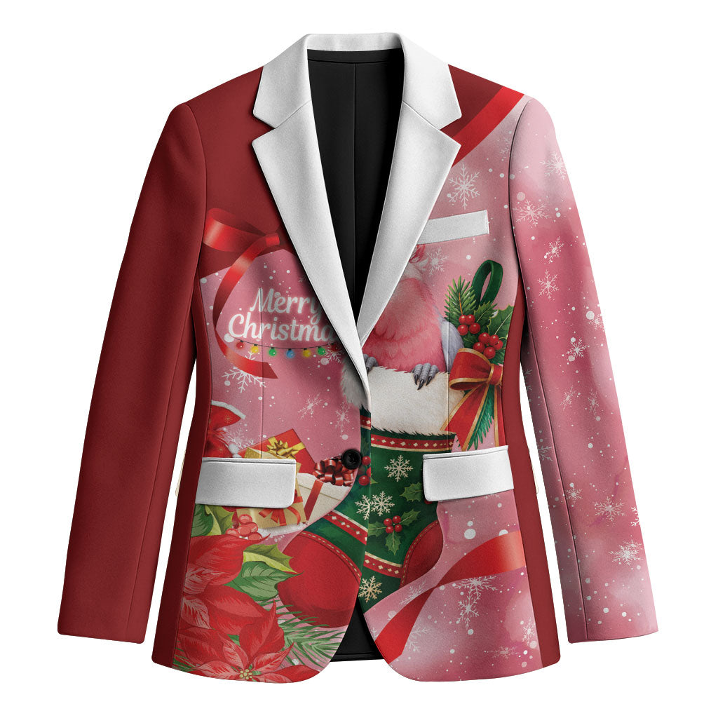 Pink Galah Cockatoo Christmas Australia Blazer Aussie Xmas Sock Coquette Bow