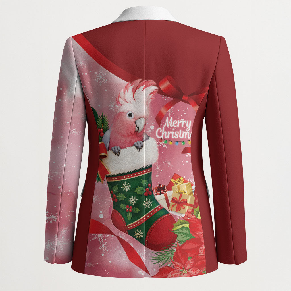 Pink Galah Cockatoo Christmas Australia Blazer Aussie Xmas Sock Coquette Bow