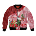 Pink Galah Cockatoo Christmas Australia Bomber Jacket Aussie Xmas Sock Coquette Bow