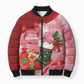 Pink Galah Cockatoo Christmas Australia Bomber Puffer Jacket Aussie Xmas Sock Coquette Bow