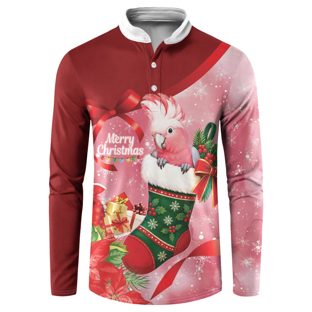 Pink Galah Cockatoo Christmas Australia Button Sweatshirt Aussie Xmas Sock Coquette Bow