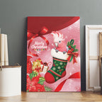 Pink Galah Cockatoo Christmas Australia Canvas Wall Art Aussie Xmas Sock Coquette Bow
