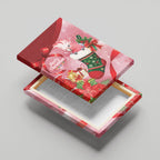 Pink Galah Cockatoo Christmas Australia Canvas Wall Art Aussie Xmas Sock Coquette Bow