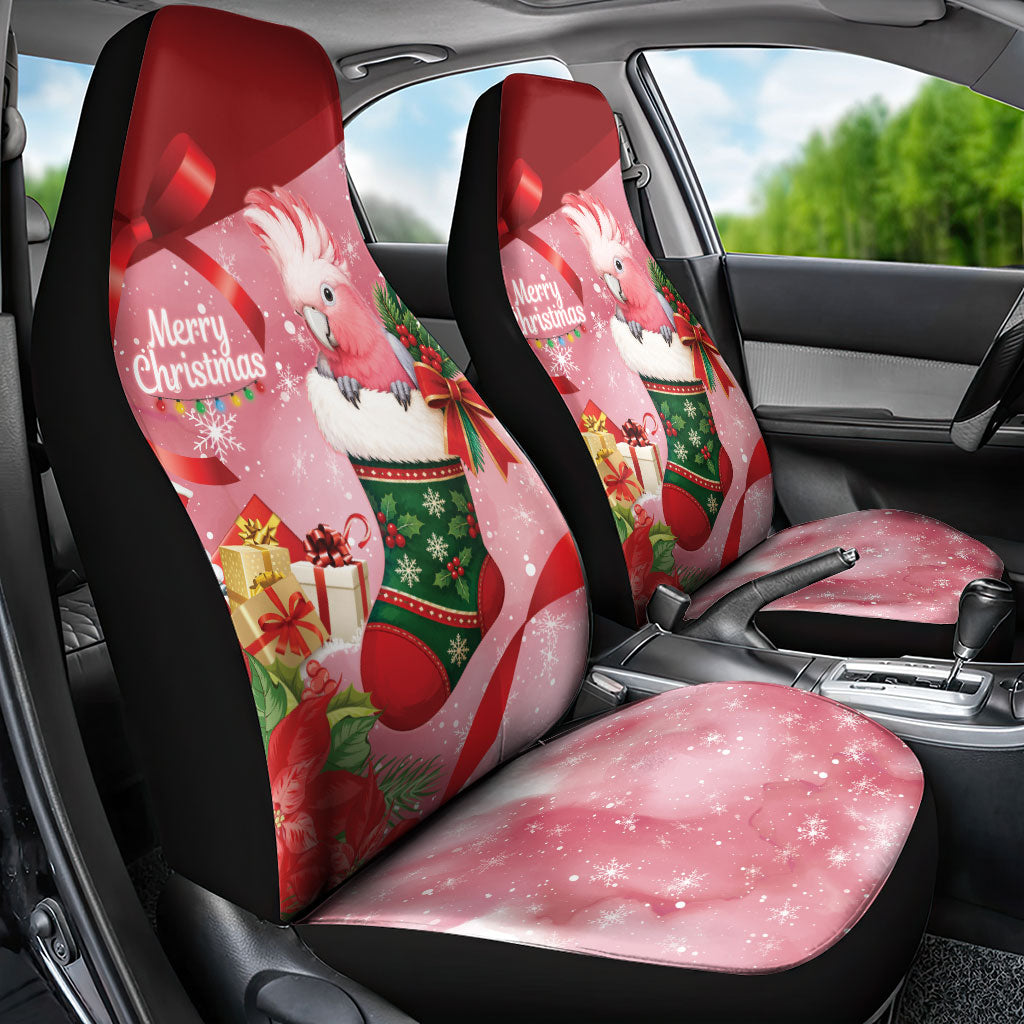 Pink Galah Cockatoo Christmas Australia Car Seat Cover Aussie Xmas Sock Coquette Bow