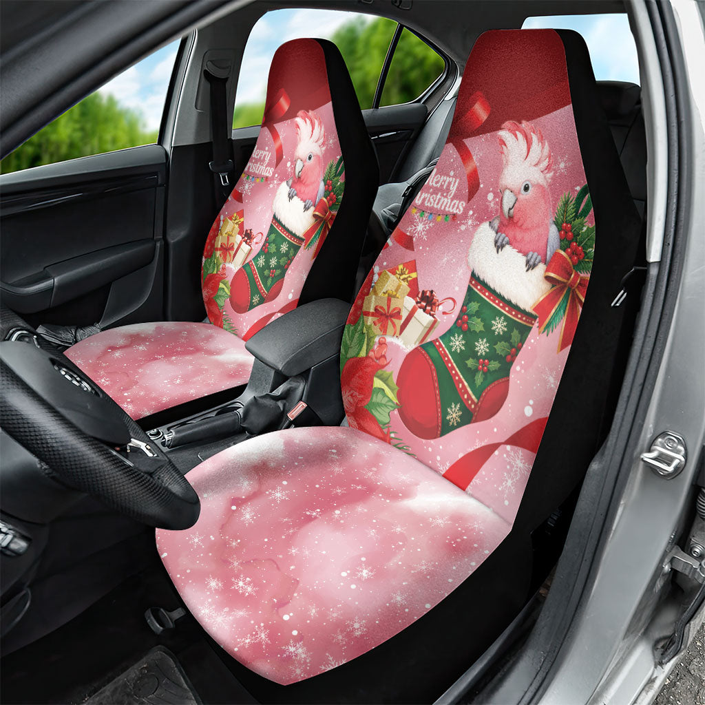 Pink Galah Cockatoo Christmas Australia Car Seat Cover Aussie Xmas Sock Coquette Bow