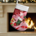 Pink Galah Cockatoo Christmas Australia Christmas Stocking Aussie Xmas Sock Coquette Bow