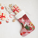 Pink Galah Cockatoo Christmas Australia Christmas Stocking Aussie Xmas Sock Coquette Bow
