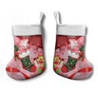 Pink Galah Cockatoo Christmas Australia Christmas Stocking Aussie Xmas Sock Coquette Bow