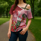 Pink Galah Cockatoo Christmas Australia Cross Shoulder Shirt Aussie Xmas Sock Coquette Bow