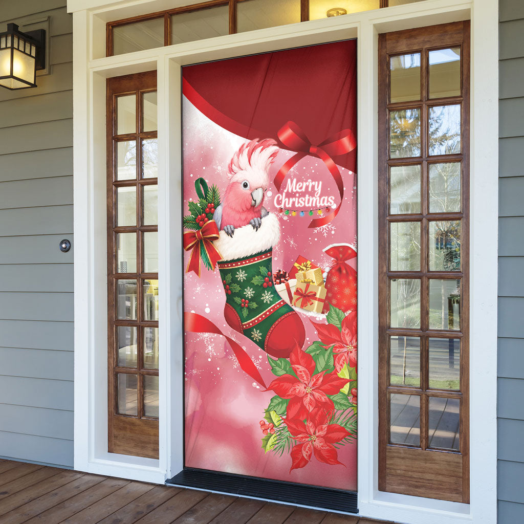 Pink Galah Cockatoo Christmas Australia Door Cover Aussie Xmas Sock Coquette Bow