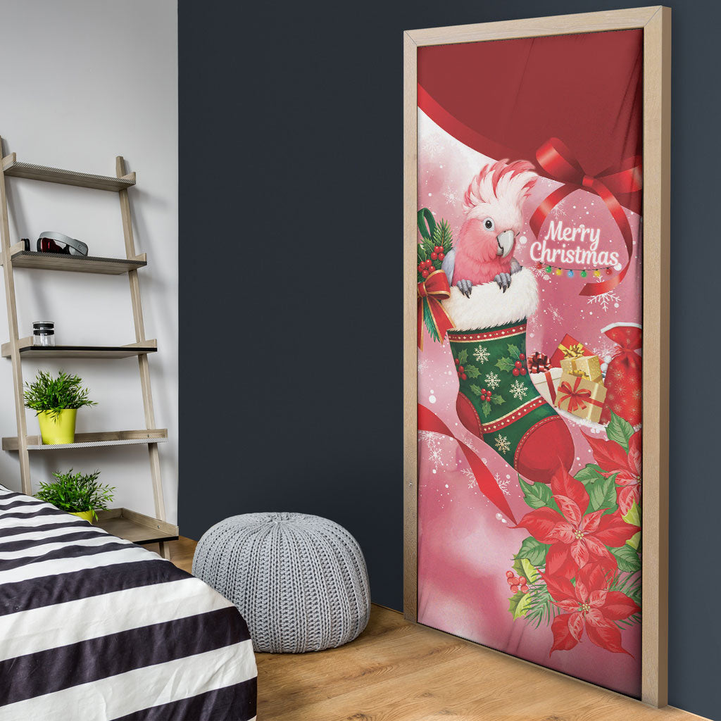 Pink Galah Cockatoo Christmas Australia Door Cover Aussie Xmas Sock Coquette Bow