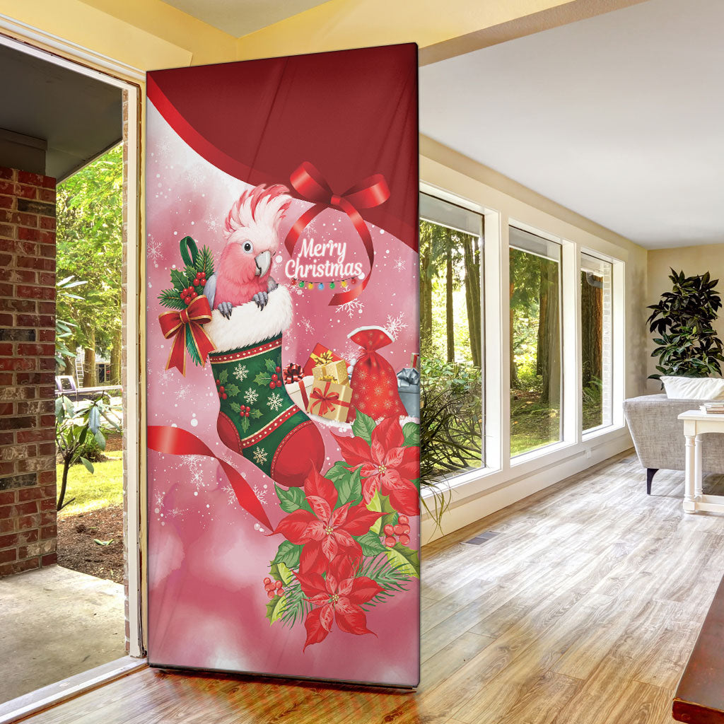 Pink Galah Cockatoo Christmas Australia Door Cover Aussie Xmas Sock Coquette Bow