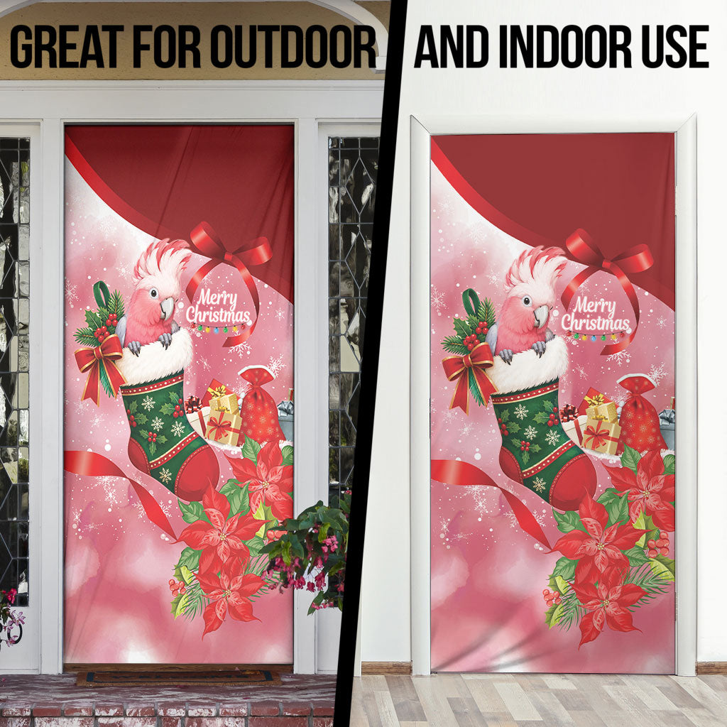 Pink Galah Cockatoo Christmas Australia Door Cover Aussie Xmas Sock Coquette Bow
