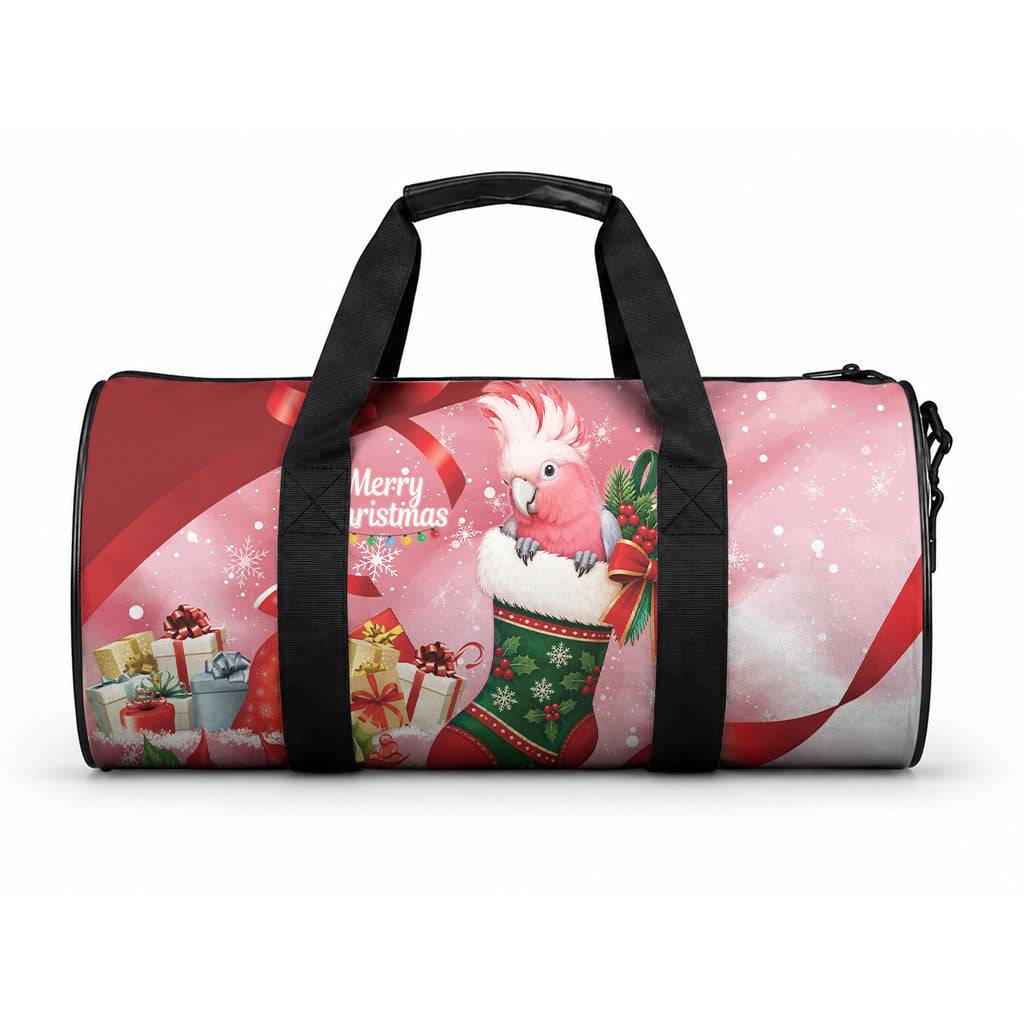 Pink Galah Cockatoo Christmas Australia Duffle Bag Aussie Xmas Sock Coquette Bow