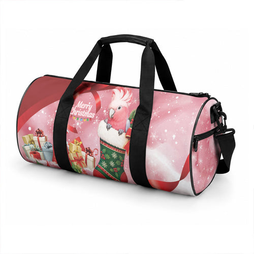 Pink Galah Cockatoo Christmas Australia Duffle Bag Aussie Xmas Sock Coquette Bow