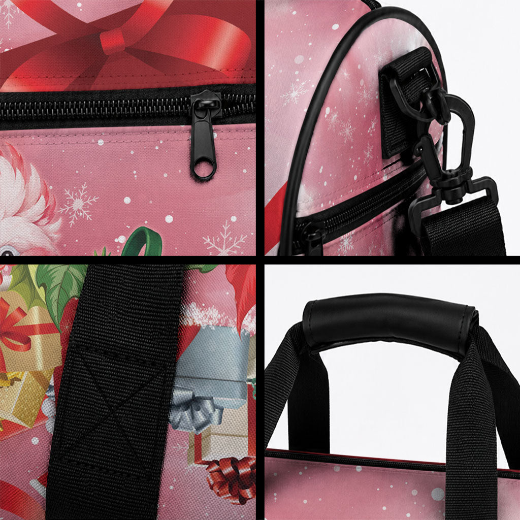 Pink Galah Cockatoo Christmas Australia Duffle Bag Aussie Xmas Sock Coquette Bow