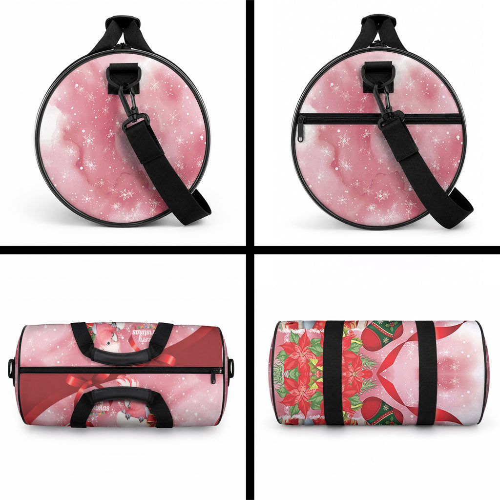 Pink Galah Cockatoo Christmas Australia Duffle Bag Aussie Xmas Sock Coquette Bow