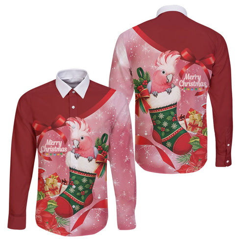 Pink Galah Cockatoo Christmas Australia Family Matching Tank Maxi Dress and Hawaiian Shirt Aussie Xmas Sock Coquette Bow