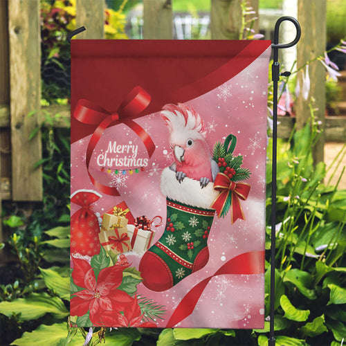 Pink Galah Cockatoo Christmas Australia Garden Flag Aussie Xmas Sock Coquette Bow