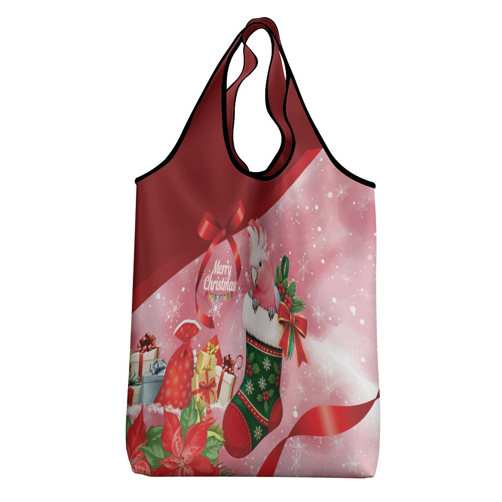Pink Galah Cockatoo Christmas Australia Grocery Bag Aussie Xmas Sock Coquette Bow
